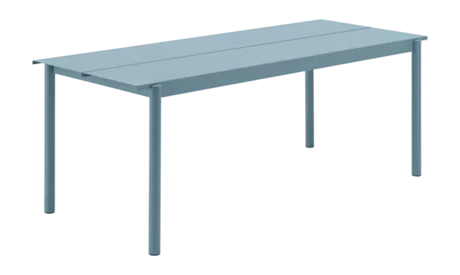 Merkproduct Muuto Linear Steel Tuintafel Pale Blue 200 x 75 cm
