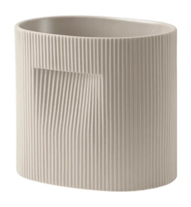 Muuto Ridge Planter Bloempot Beige 24 cm Merkproduct