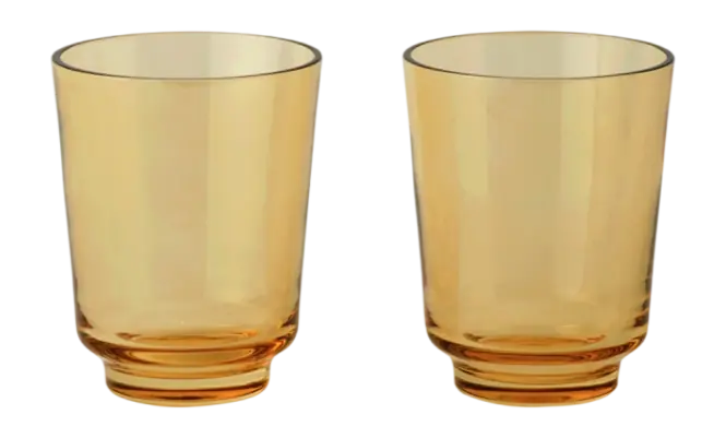 Populair Muuto Raise Waterglas Burnt Orange 300 ml Set van 2
