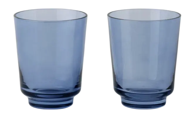 Aanbieding Muuto Raise Waterglas Dark Blue 300 ml (Set van 2)