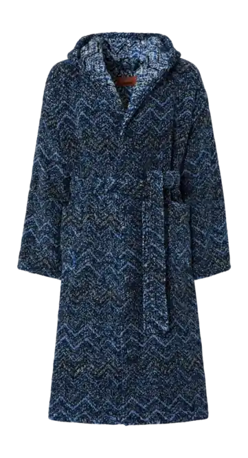 Missoni Azul 150 Badjas Dames en Heren Blue Multicolor Hooded Goedkoop