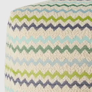 Dagaanbieding Missoni Capri Poef Green Multicolor Outdoor Cube