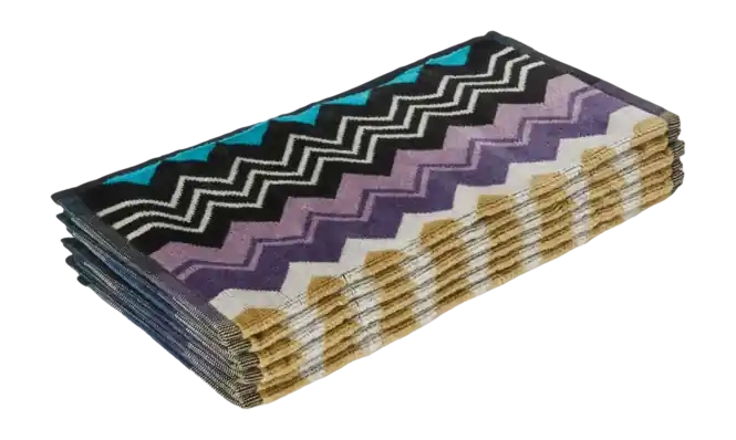 Missoni Giacomo Gezichtsdoekje Turquoise Multicolor Set van 6 Meest Verkocht