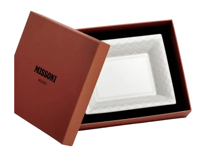 Premium Missoni Zig Zag White Serveerbord Luxury Gift Box Rectangular Tidy Tray Large