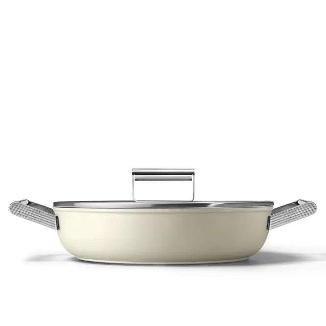 Smeg 50‘s Style Diepe Pan Crème 28 cm Nieuw
