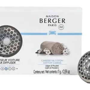 Maison Berger Caresse De Coton Autodiffuser Silver Autoparfum Nieuw