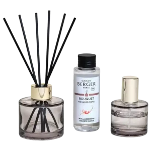 Dagaanbieding Maison Berger Rosalie Geurstokjes Set Sticks 80ML + Roomspray 50ml Pétillance Exquise