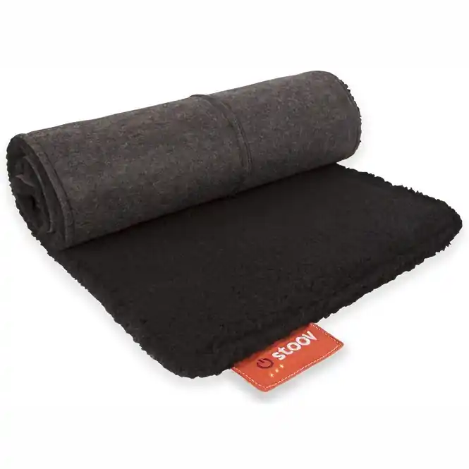 Gereduceerde Prijs Stoov Big Hug Woolly Warmtedeken Black