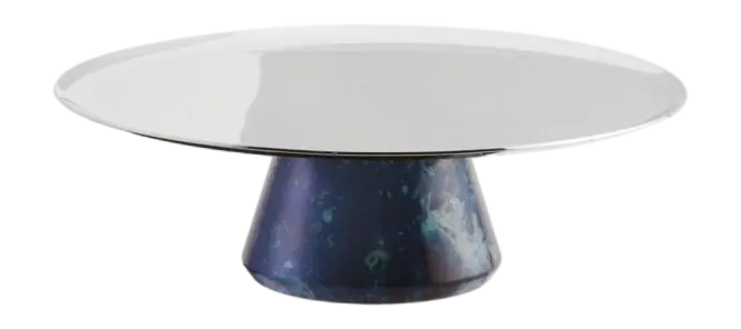 Sambonet Madame Taartplateau Blue Lapis Lazuli S/Steel Base Resin Weekendaanbieding