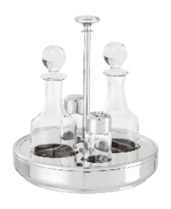 Sambonet Elite Peper- en zoutmolen Cruet Stand (Set van 4) Veilige Betaling