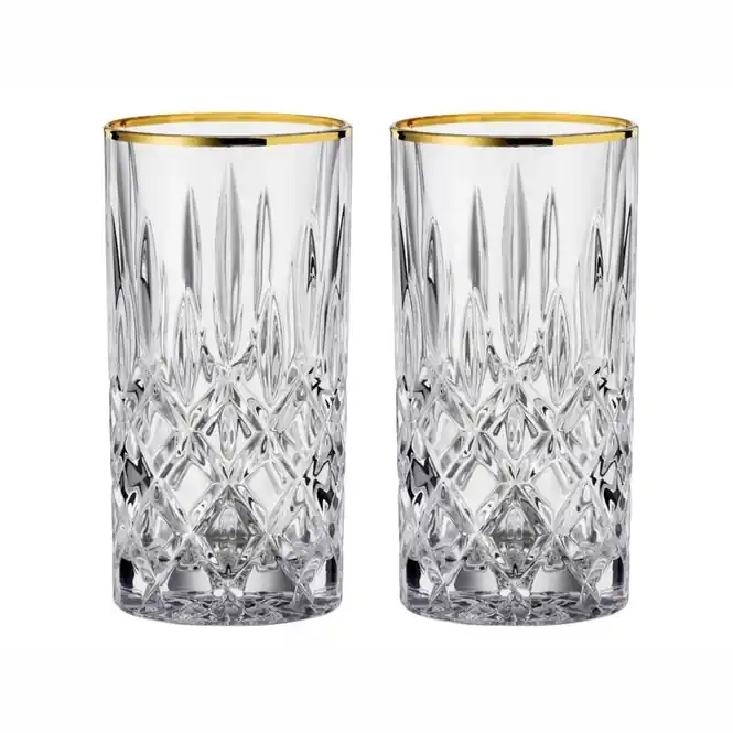 Aanbieding Nachtmann Noblesse Longdrinkglas Gold 375 ml 2-Delig