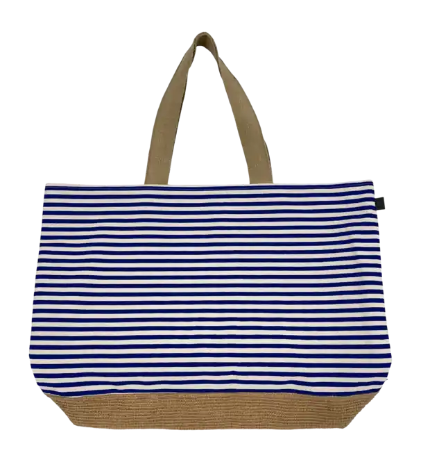 Gereduceerde Prijs Cawö Canvas Strandtas Navy Stripes