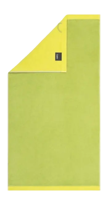 Cawö Lifestyle Splash Douchelaken Pistachio/Lemon Reversible Uitverkoop