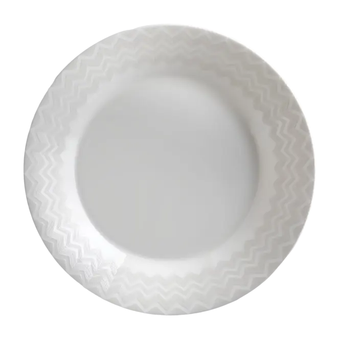 Superprijs Missoni Zig Zag Soepbord White 22 cm Set van 6