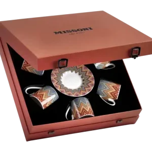 Actieprijs Missoni Zig Zag Jarris 156 Kop & Schotel Luxury Gift Box 120 ml Set van 6